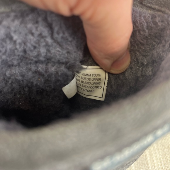 BEARPAW Youth Gray Size US 3 Ankle Suede Wool Blend Lined Slip On Boots - Picture 8 of 8